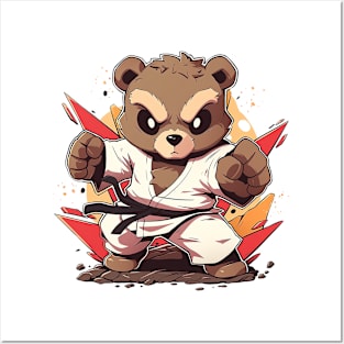 karate bear Posters and Art
